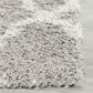 Safavieh Dallas Shag SGD257G-210 2"3" x 10" Grey/Ivory Runner, , large