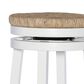 Linon Home Decor Morgan Swivel Bar Stool in White, , large