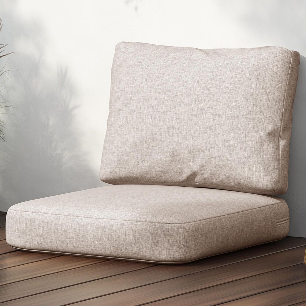 Hearth and Haven Noah2-Piece Outdoor Club Chair Cushion Set in Beige, , large
