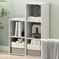 HOMLUX 3-Cube Open Shelf Bookshelf in White, , large