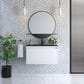 James Martin Mantova 35.4" Single Bathroom Vanity in Glossy White and Matte Black with 2 cm Charcoal Black Resin Countertop and Rectangular Sink, , large