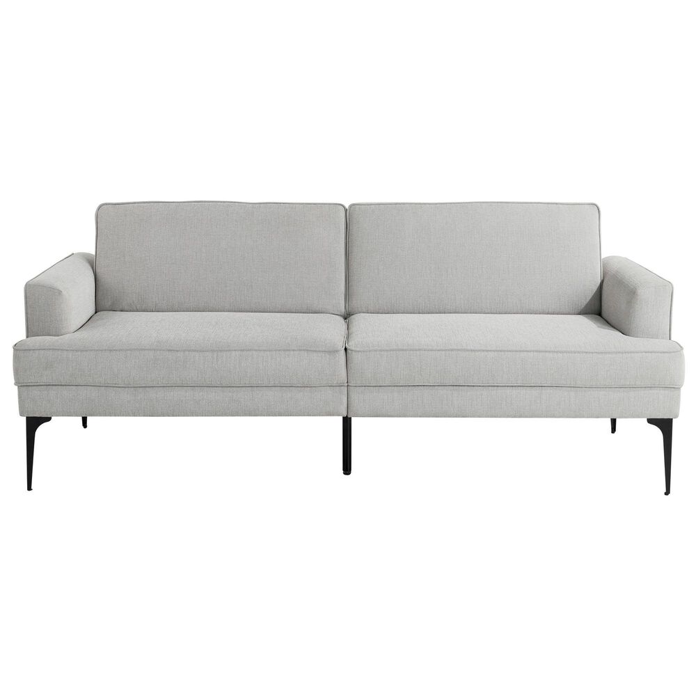 Lifestyle Solutions Paulie Convertible Sofa with Gray Cushion in Black, , large