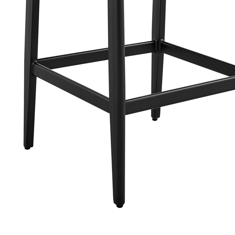 Armen Living Cayman Patio Counter Height Bar Stool in Dark Gray, , large