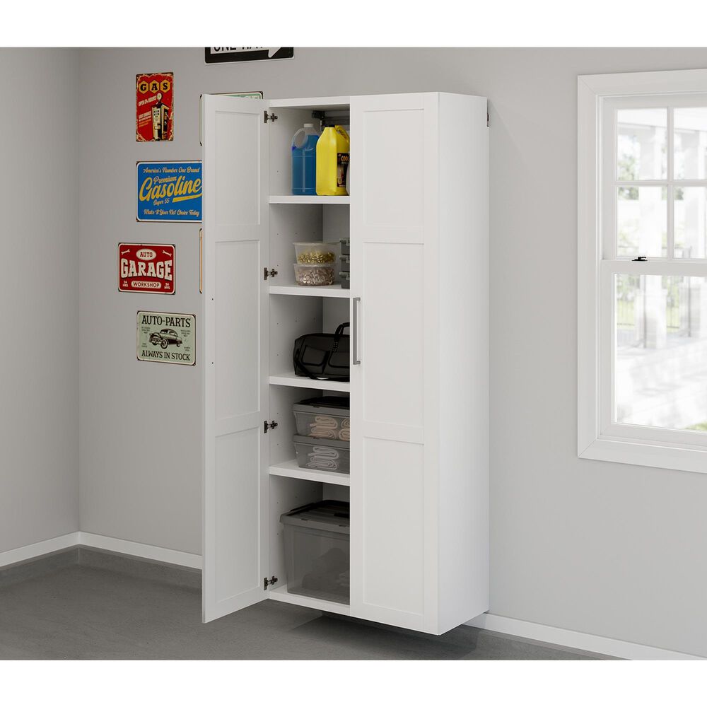 Sauder Wall-Mounted Shallow Cabinet &amp; Doors Bundle, , large