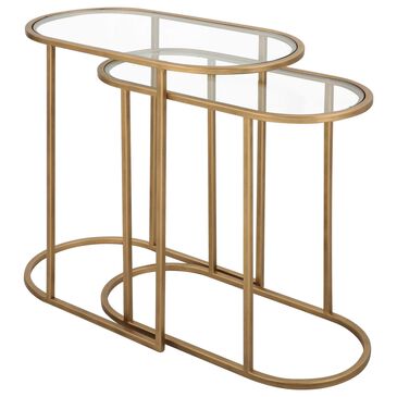 Uttermost 2-Piece Nesting Table Set in Brushed Brass, , large
