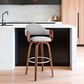 Blue River Daxton 26" Swivel Counter Stool in Gray and Walnut, , large