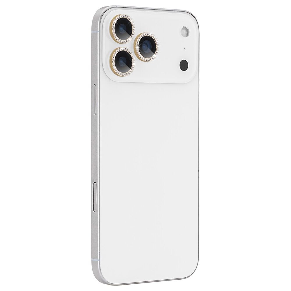 Kate Spade Aluminum Ring Camera Lens Glass Protector for Apple iPhone 17 Pro/17 Pro Max Set in Stone Gold, , large