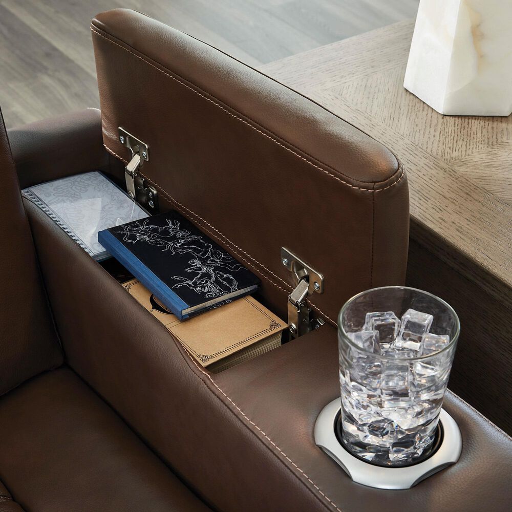 Ashley High Impact Power Recliner with Adjustable Headrest in Tobacco, , large