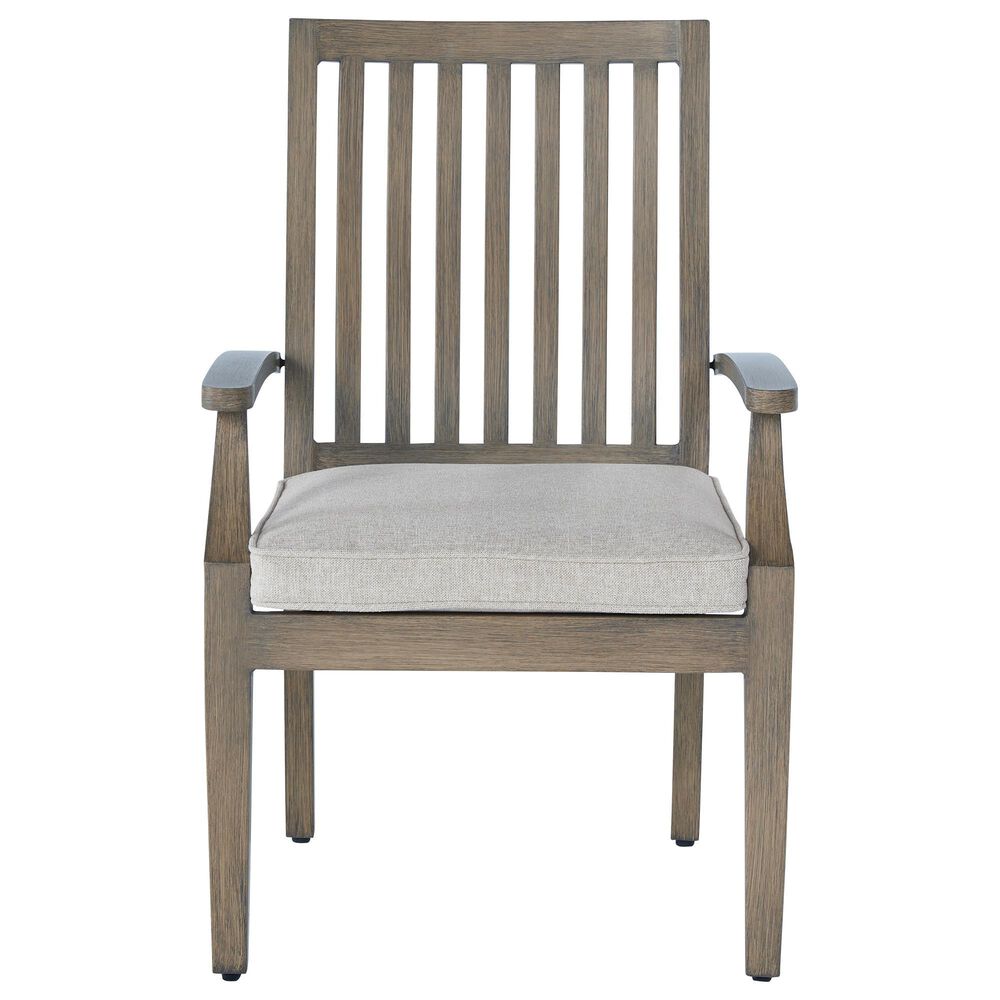 Ashley Rainier Ranch 7-Piece Patio Rectangular Dining Set in Brown and Beige, , large