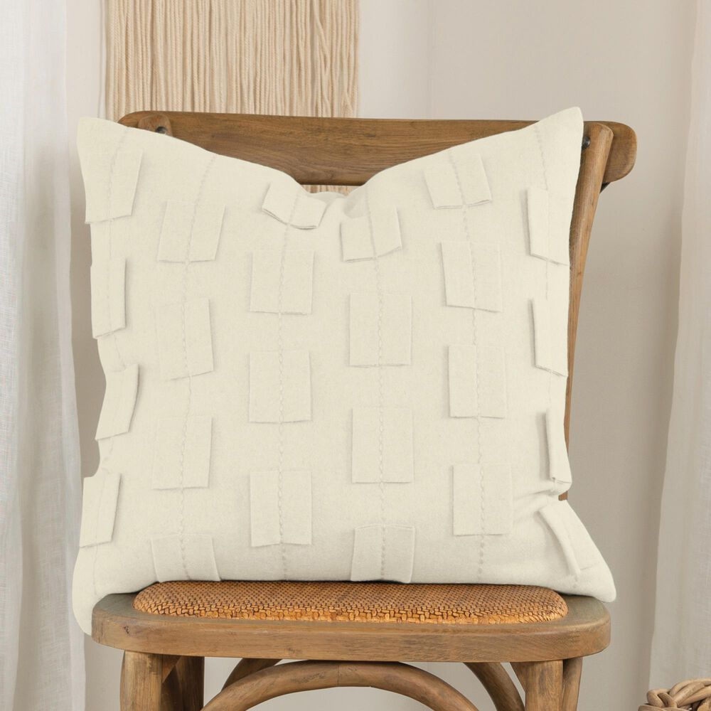 Rizzy Home Donny Osmond 20" Poly Filled Pillow in Ivory, , large