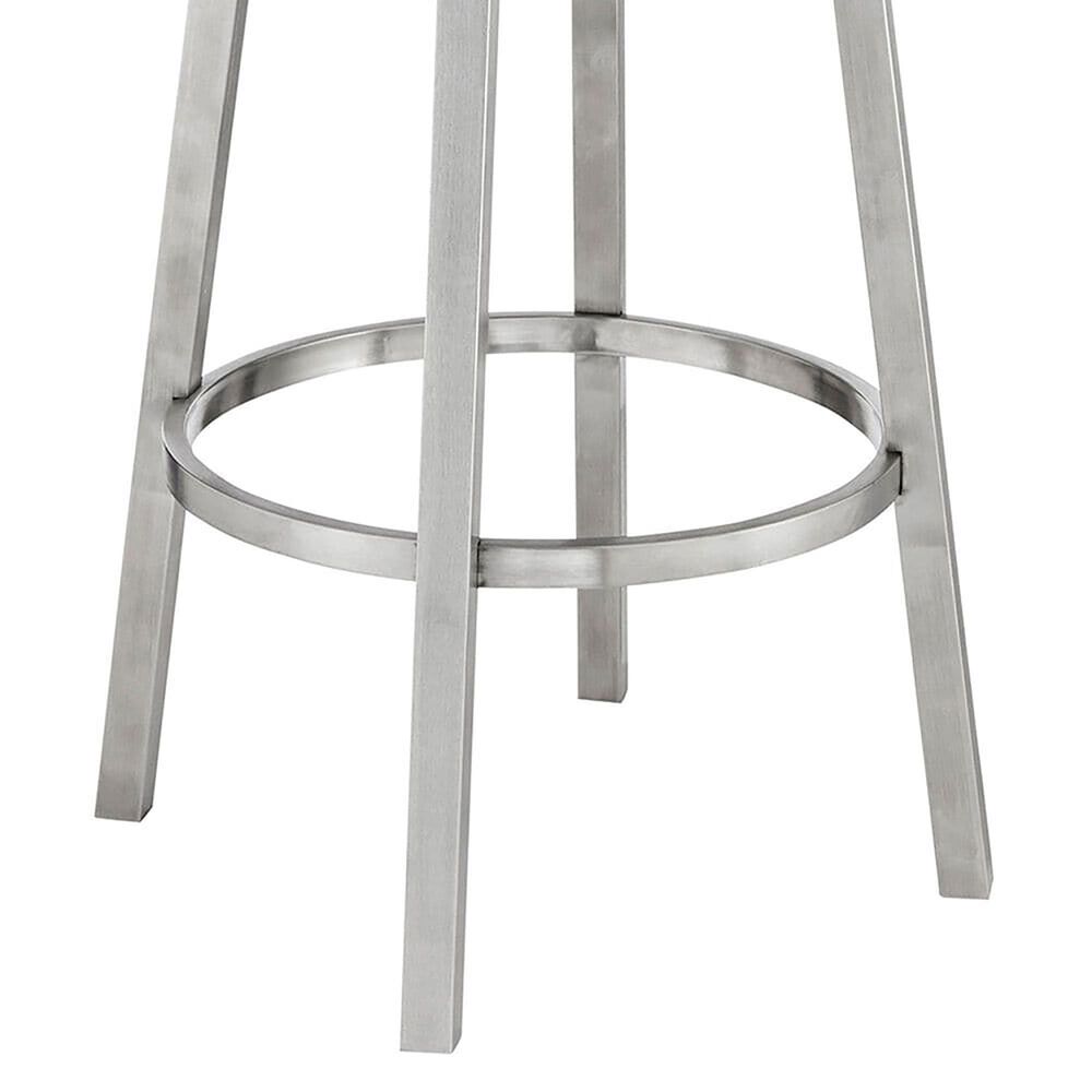 Blue River Bryant 30&quot; Swivel Barstool with White Cushion in Stainless Steel, , large