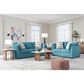 Ashley Keerwick Stationary Queen Sofa Sleeper in Teal, , large
