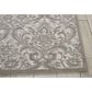 Nourison Damask DAS02 2"3" x 3"9" Ivory and Grey Area Rug, , large