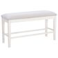 Linon Home Decor Marcum Counter Bench with Grey Cushion in Cream, , large