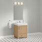 37B Alanya 24" Single Bathroom Vanity in Warm Oak with White Composite Stone Top, , large