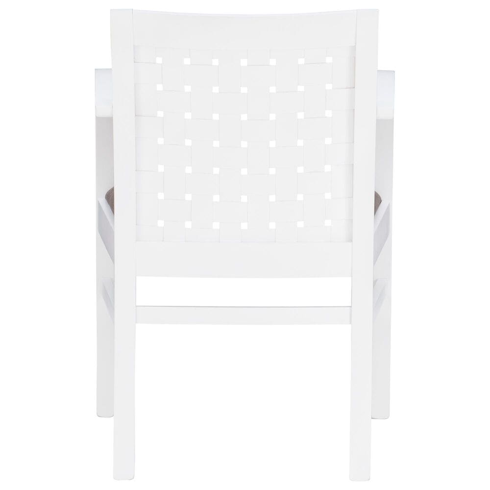 Linon Home Decor Samantha Woven Arm Chair in White, , large