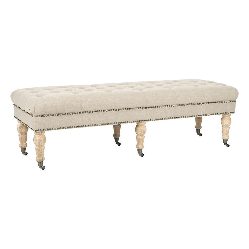 Safavieh Mercer Barney Bench in True Taupe, , large