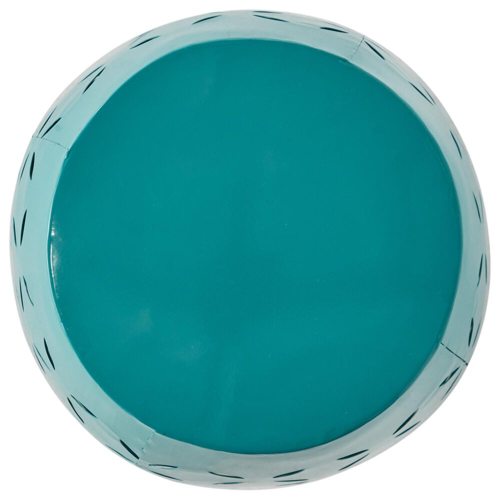 Hearth and Haven Lilac Outdoor Metal Side Table with Cylindrical Design in Teal, , large