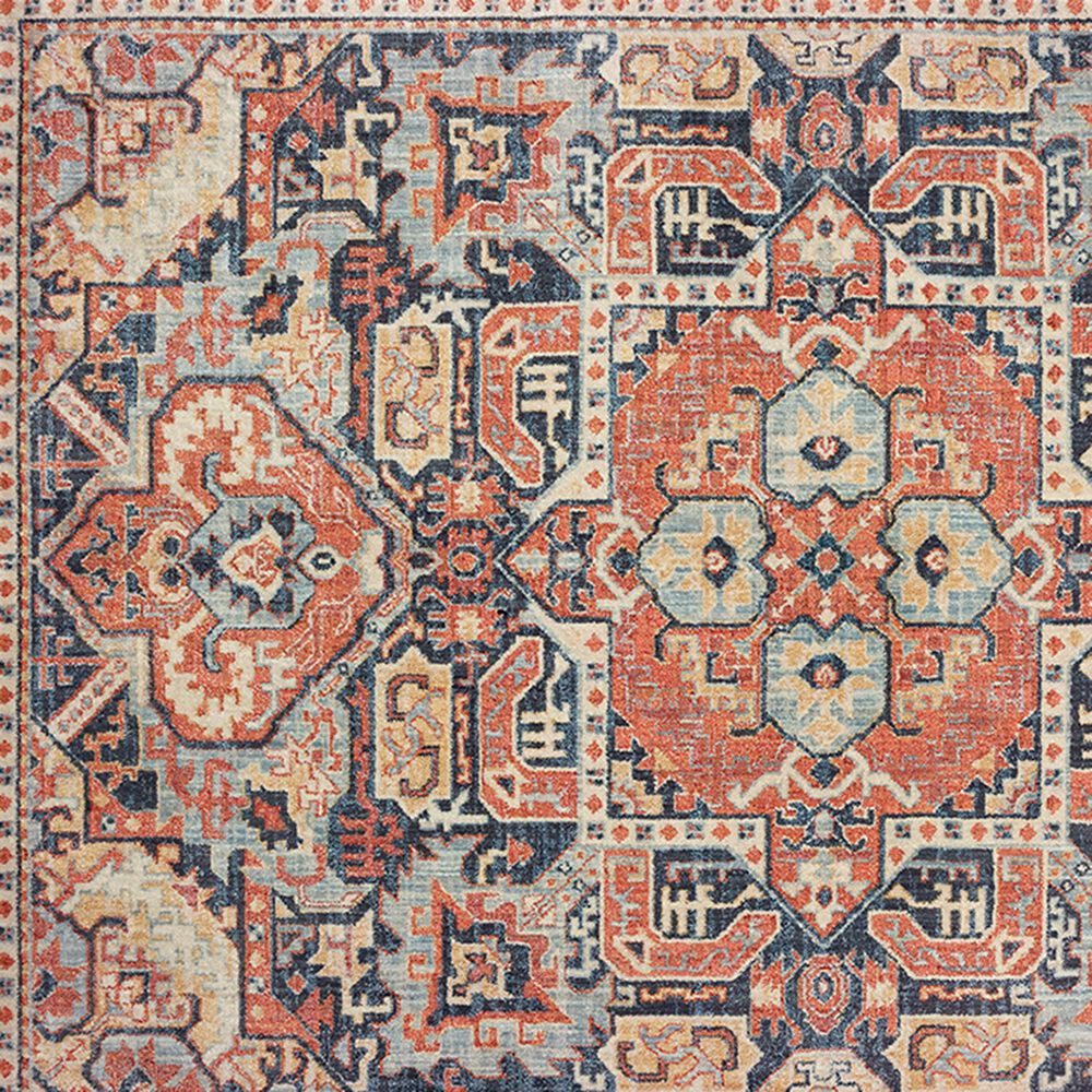 Oriental Weavers Pandora 49S 9&#39;10&quot; x 12&#39;10&quot; Blue and Orange Area Rug, , large