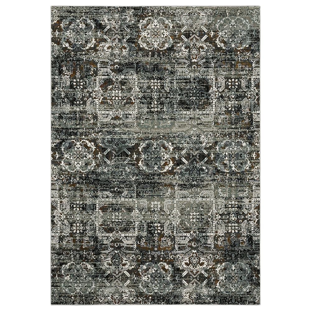 Oriental Weavers Gemini Faded Persian 9"10" x 12"10" Charcoal Area Rug, , large