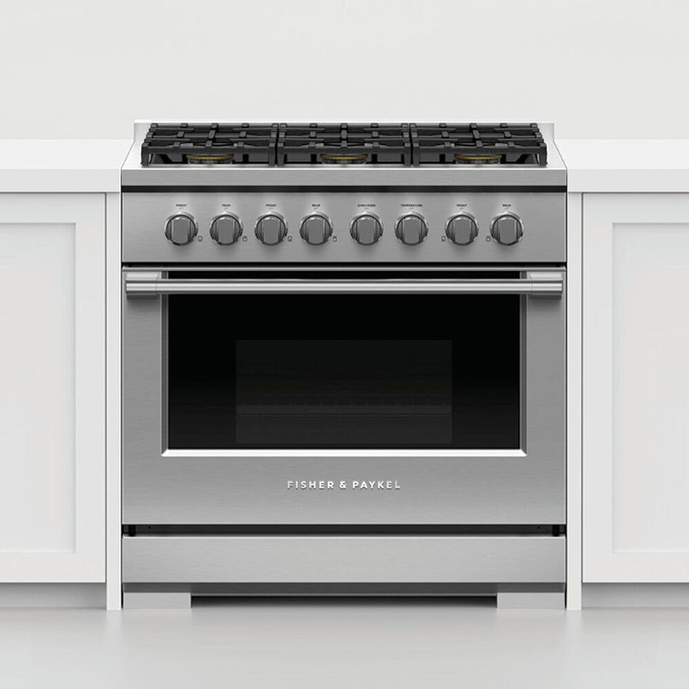Fisher &amp; Paykel 36&quot; Freestanding Natural Gas Range with 6 Burners in Stainless Steel, , large