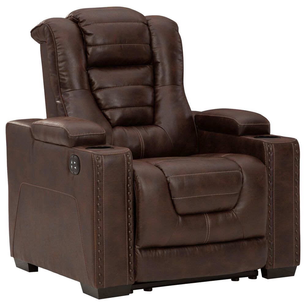 Ashley Owner"s Box Power Recliner in Thyme, , large