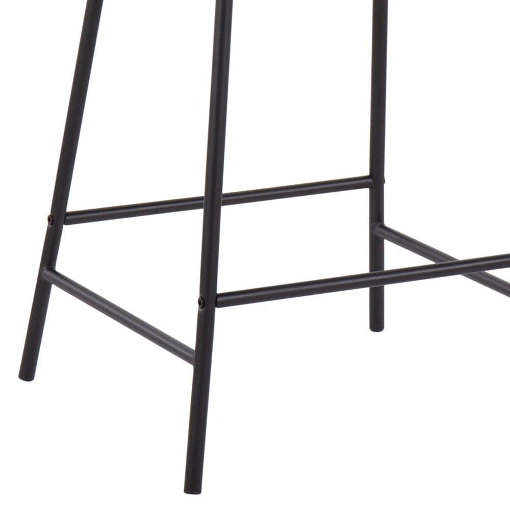 LumiSource Daniella 24" Counter Stool with Camel Upholstery in Black (Set of 2), , large