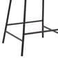 LumiSource Daniella 24" Counter Stool with Camel Upholstery in Black (Set of 2), , large
