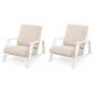 Hearth and Haven Outdoor Lounge Chair with White Frame in Beige (Set of 2), , large