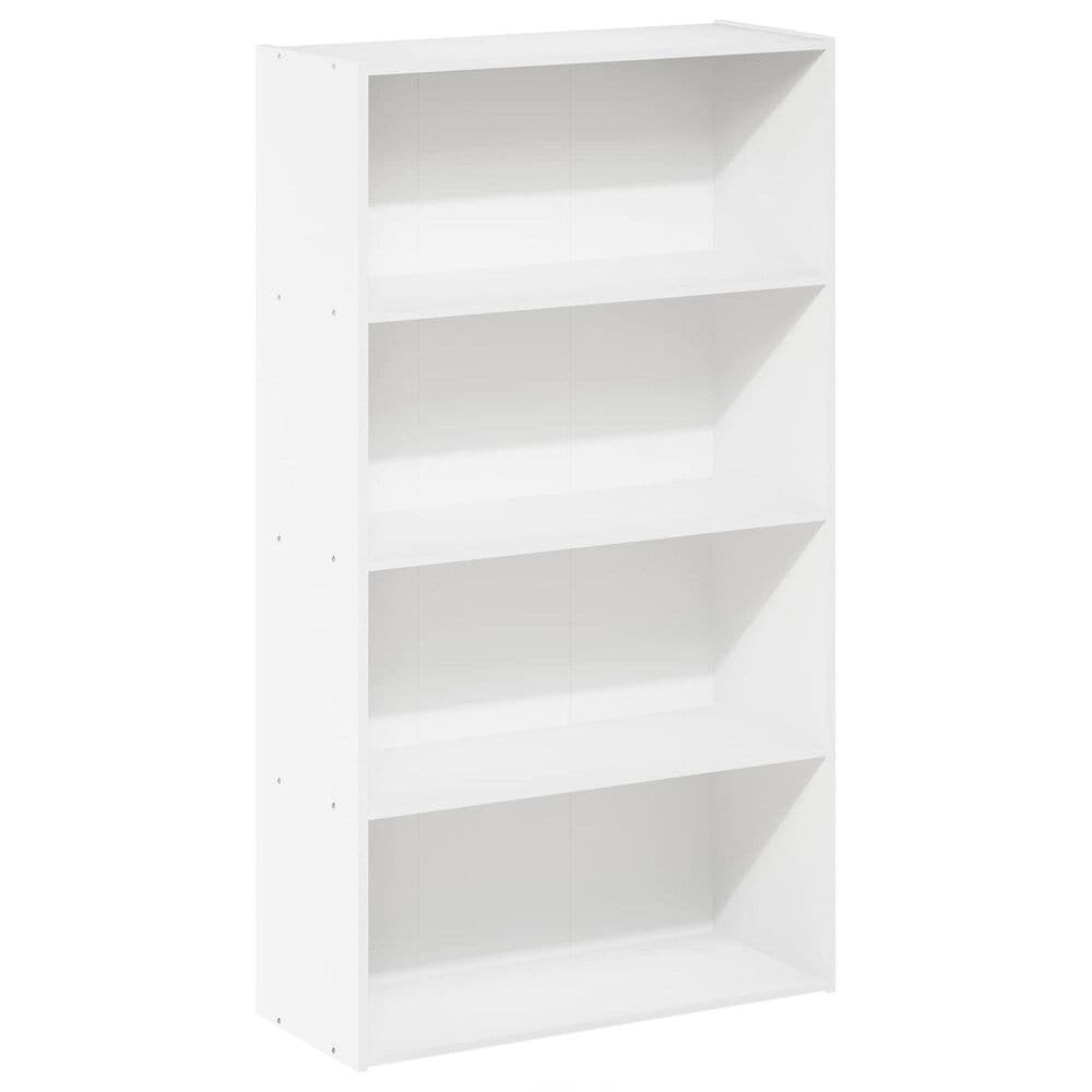 HOMLUX 4-Tier Open Shelf Bookcase in White, , large