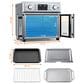 HOMLUX 26 Qt Large Air Fryer Toaster Oven in Silver, , large