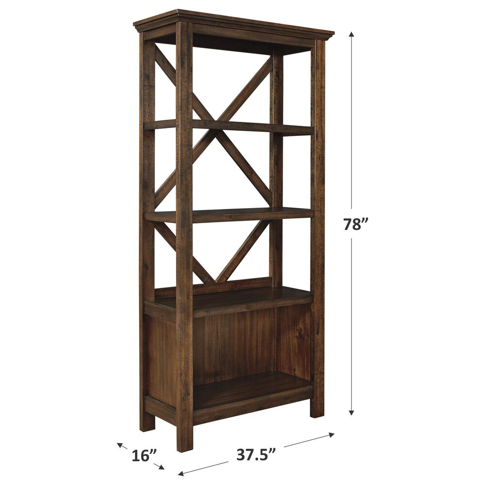 Signature Design by Ashley Baldridge Large Bookcase in Rustic Brown, , large