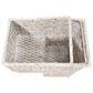 Creative Coop Braided Bankuan Stair Basket with Handles in Whitewash, , large