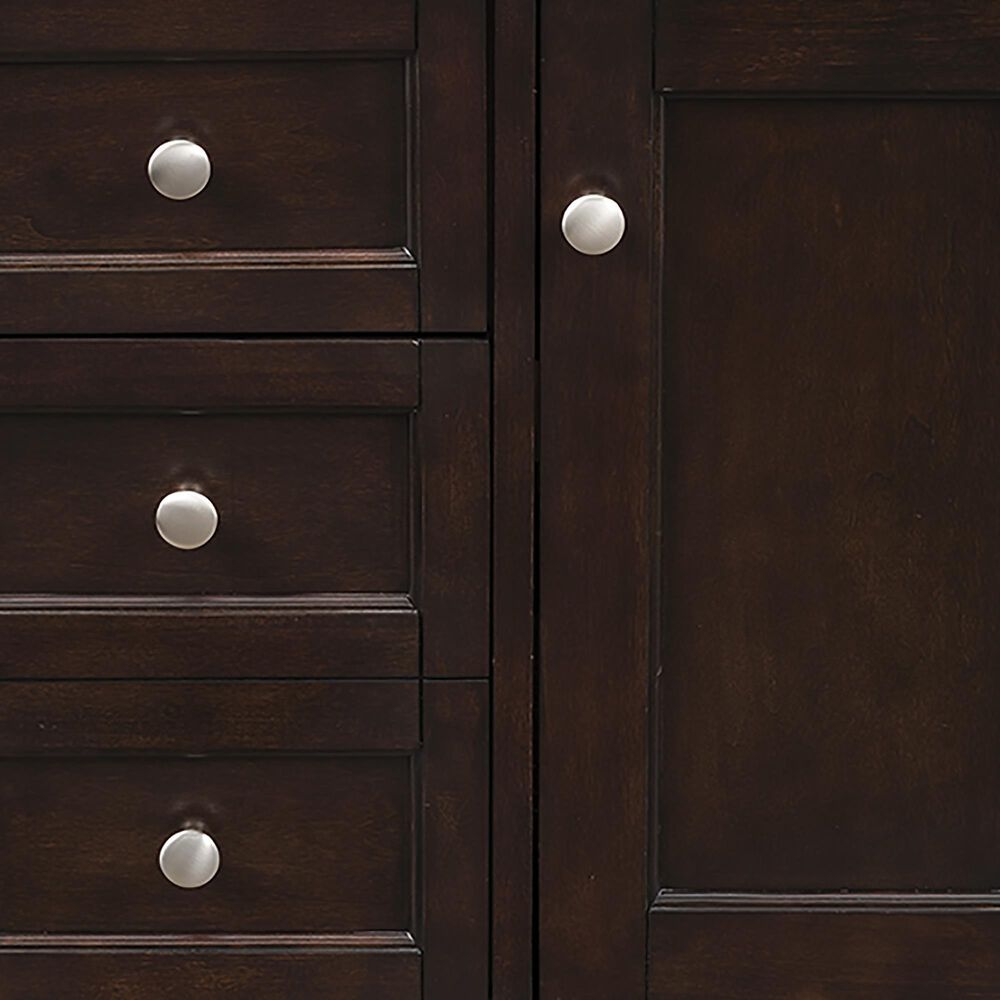 James Martin Vanities Brittany 30&quot; Single Bathroom Vanity in Burnished Mahogany with 3 cm Carrara White Marble Top and Rectangle Sink, , large