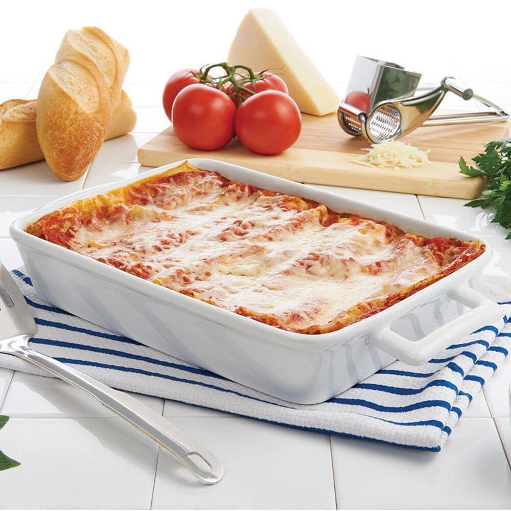 HIC Kitchen 13&quot; Lasagna Pan with Handles in White, , large