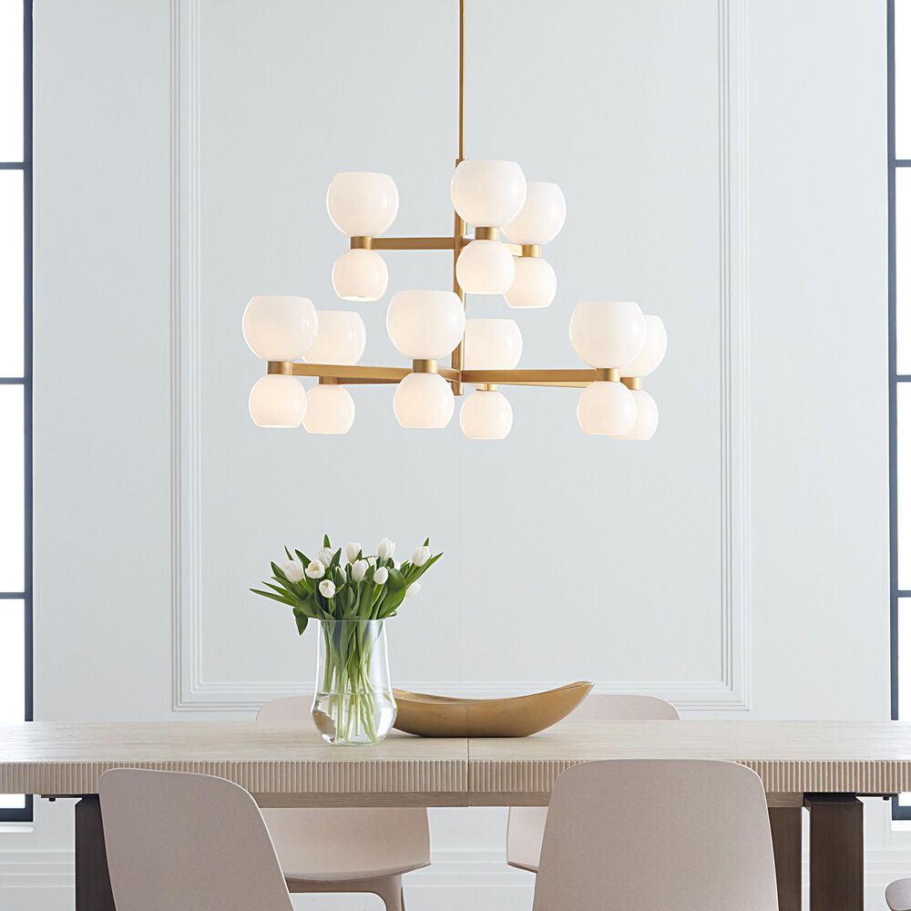 Visual Comfort &amp; Co. Londyn Medium Chandelier in Burnished Brass, , large