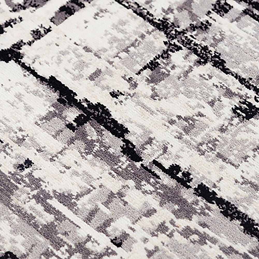 RIZZY Couture CUT117 9&#39; x 12&#39; Black and Ivory Area Rug, , large