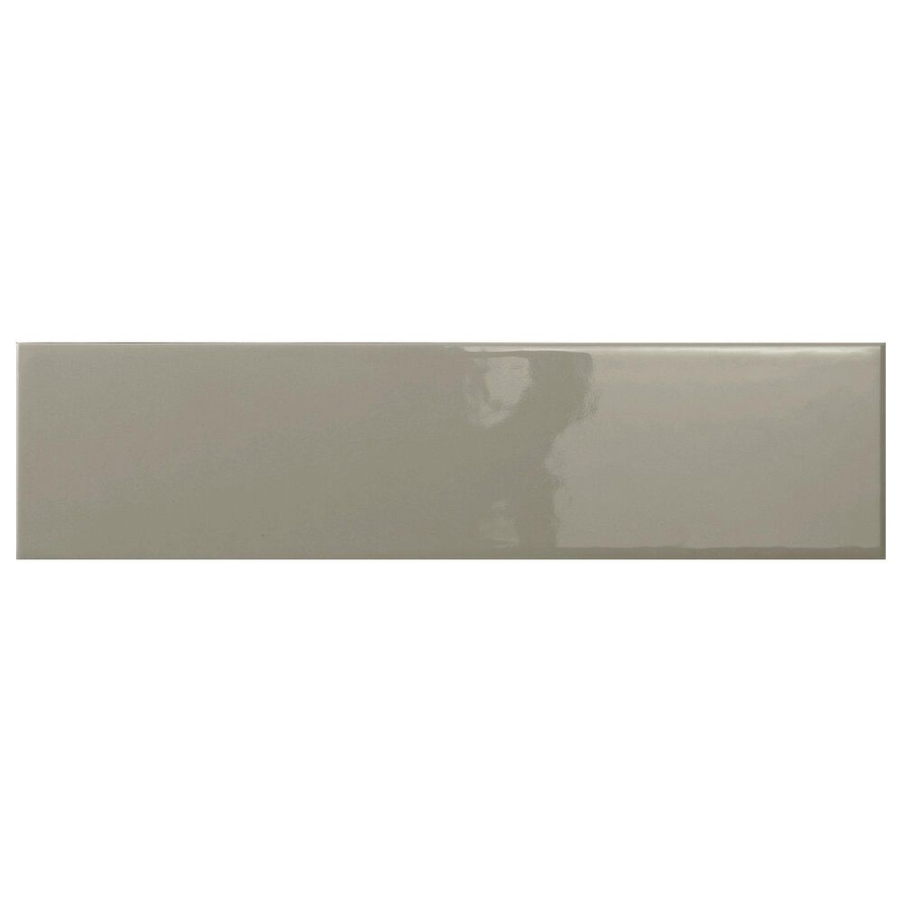 Emser Catch Taupe 6" x 18" Glossy Ceramic Tile, , large