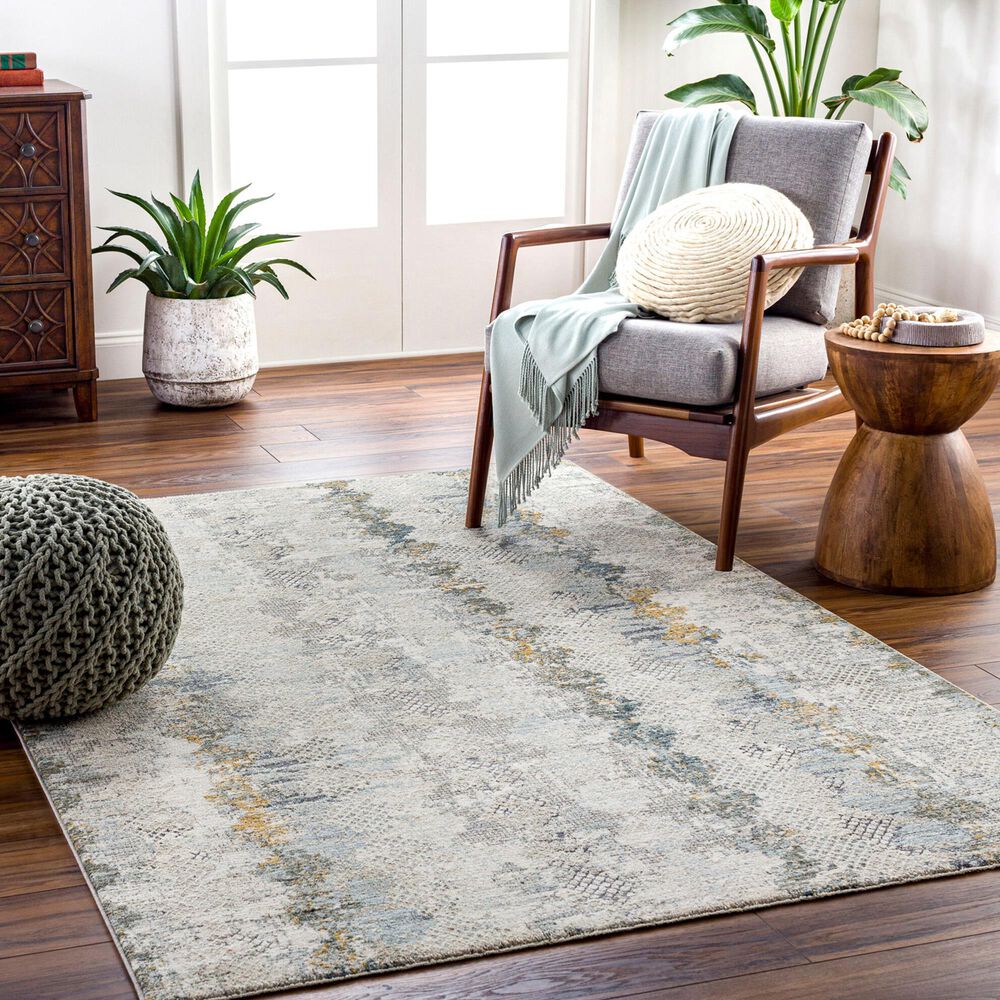 Surya Dresden Off-White, Taupe, Dusty Sage, Ink Blue, Light Gray and Deep Teal 10&#39; x 13&#39;11&quot; Area Rug, , large
