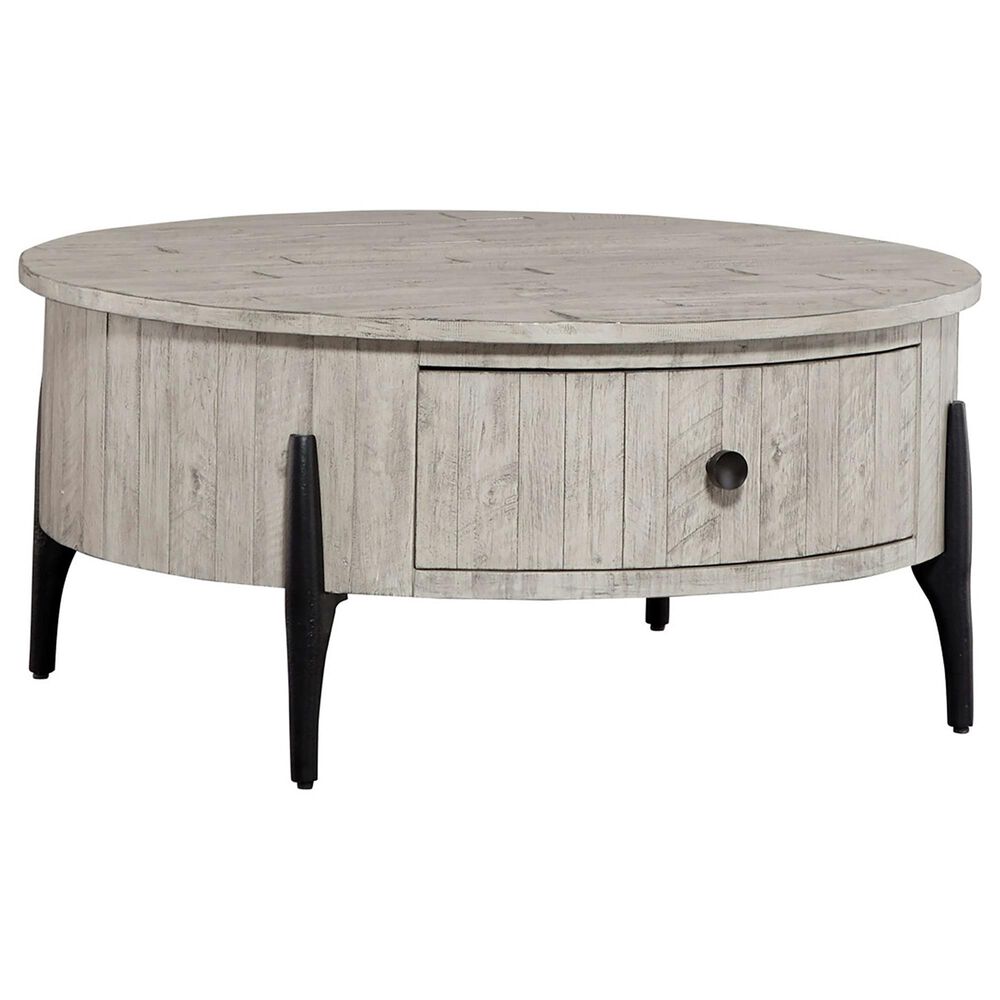 Riva Ridge Zane Round Cocktail Table in Parchment and Black, , large