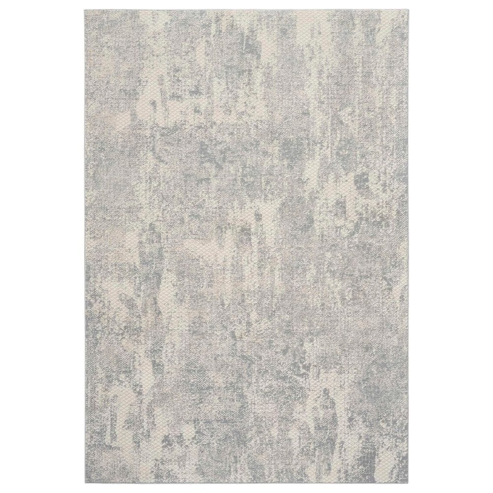 Nourison Exhale 3"11" x 5"11" Light Grey Area Rug, , large