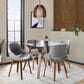 Lumisource Fabrico Side Chair with Grey Noise Upholstered in Walnut (Set of 2), , large