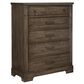 Viceray Collections Cool Rustic 5 Drawer Chest in Mink, , large
