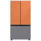 Samsung Bespoke 3-Door French Door Refrigerator Top Panel in Clementine Glass, , large