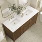 James Martin Vanities Mirin 60" Double Vanity in Mid Century Walnut with 3 cm White Zeus Quartz Top, , large