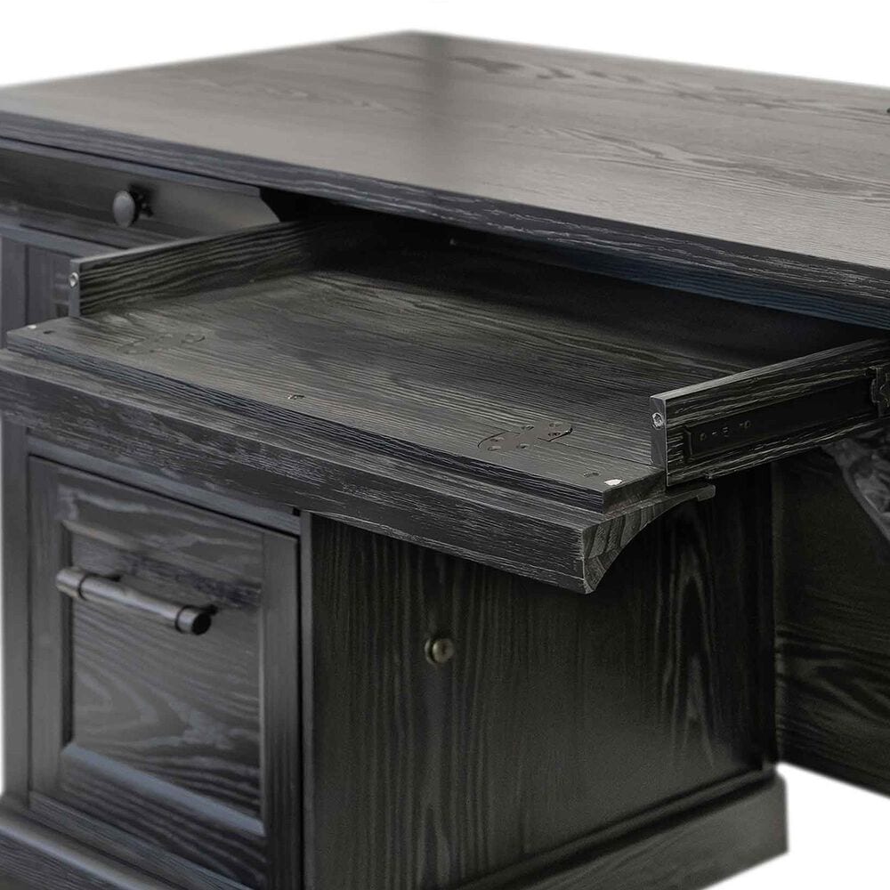 Wycliff Bay Willow Lane Double Pedestal Executive Desk in Ebony Black, , large