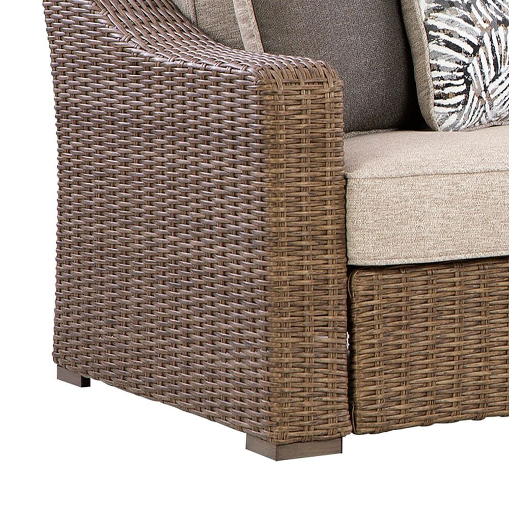 Ashley Laguna Heights Stationary Sofa with Cushions in Beige, , large