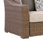 Ashley Laguna Heights Stationary Sofa with Cushions in Beige, , large