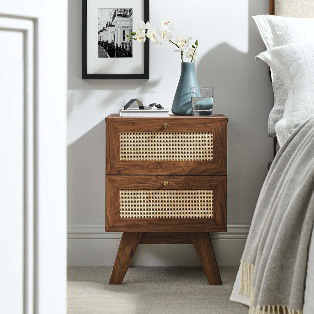 Modway Soma 2 Drawer Nightstand in Walnut, , large