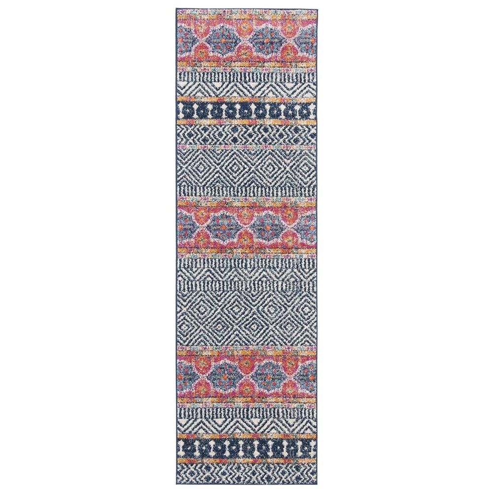 Safavieh Madison MAD797N 2"3" x 12" Navy and Ivory Runner, , large